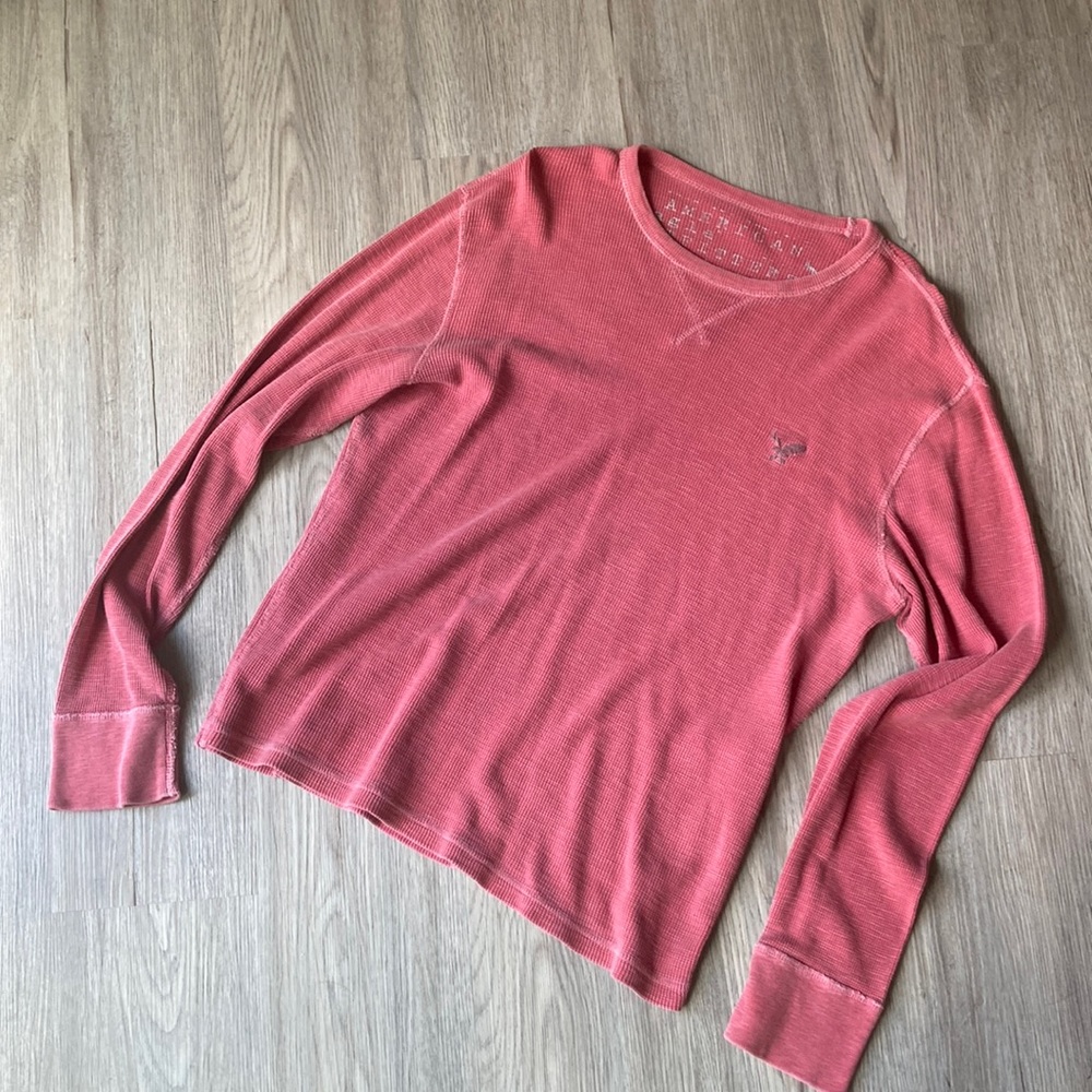 American eagle outfitters mens waffle knit long sleeve sweater shirt.